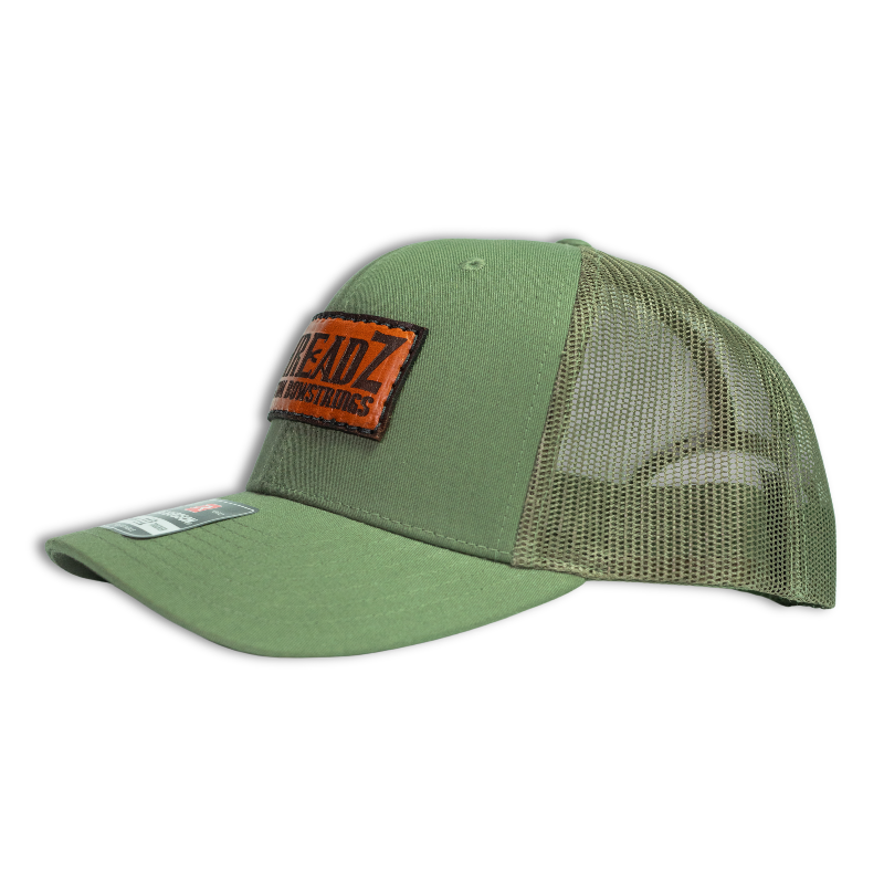 Threadz Leather Patch Cap Sage